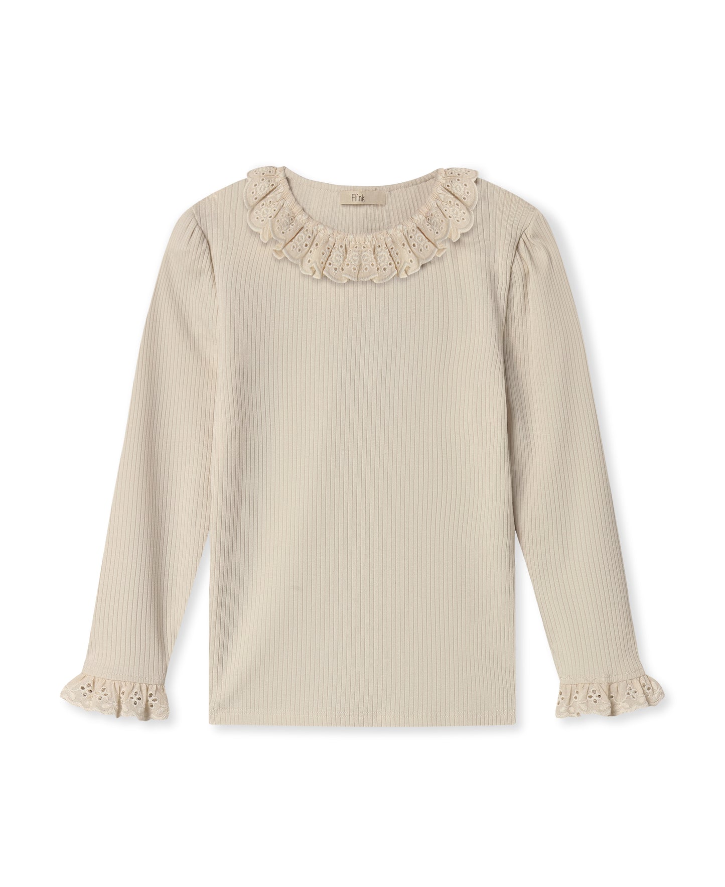 FLIINK - Kenna Lace LS Blouse - Sandshell