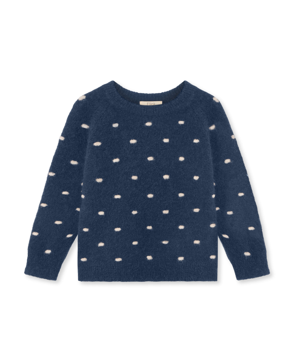 FLIINK - Star Alpaca Polka Pullover - Insignia Blue/Sandshell