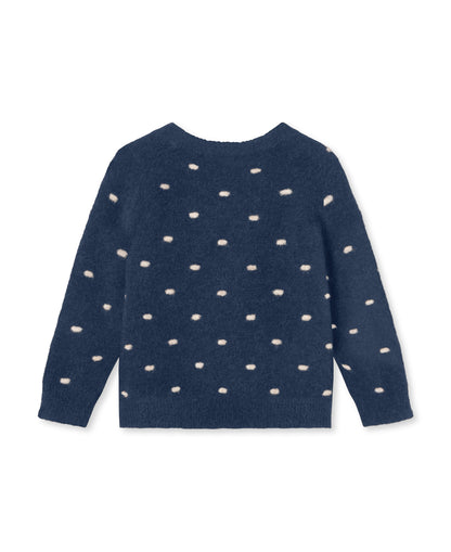 FLIINK - Star Alpaca Polka Pullover - Insignia Blue/Sandshell