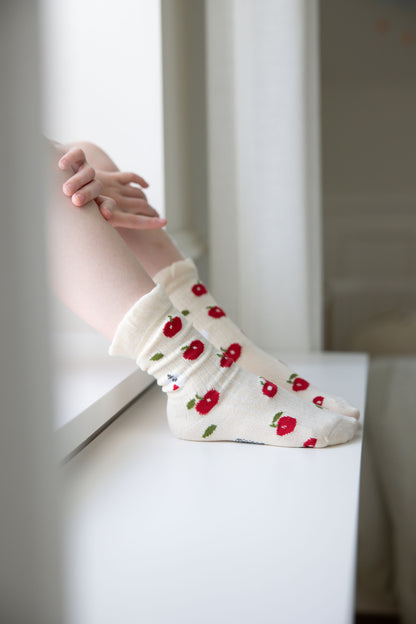 Minipop Apple Motif Socks