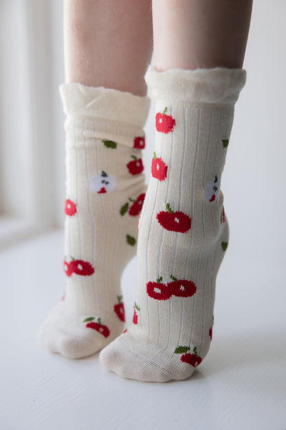 Minipop Apple Motif Socks