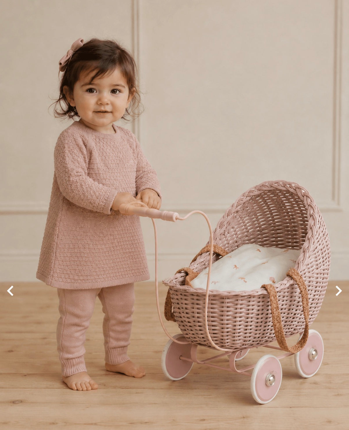 SMALLSTUFF - Pants - Flat Knit Merino wool - Powder