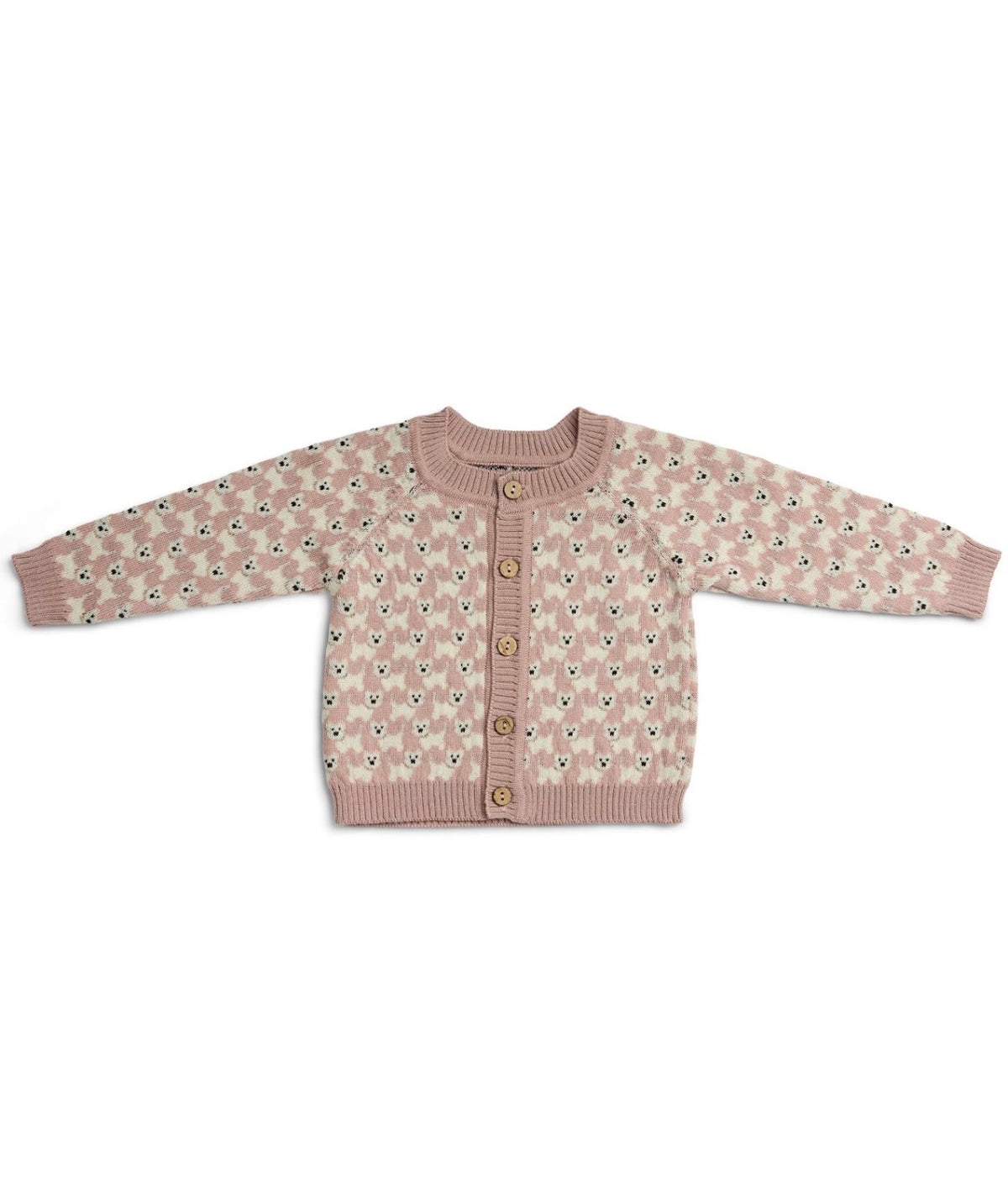 SMALLSTUFF - Cardigan - AO Dogs - Merino Wool - Rose