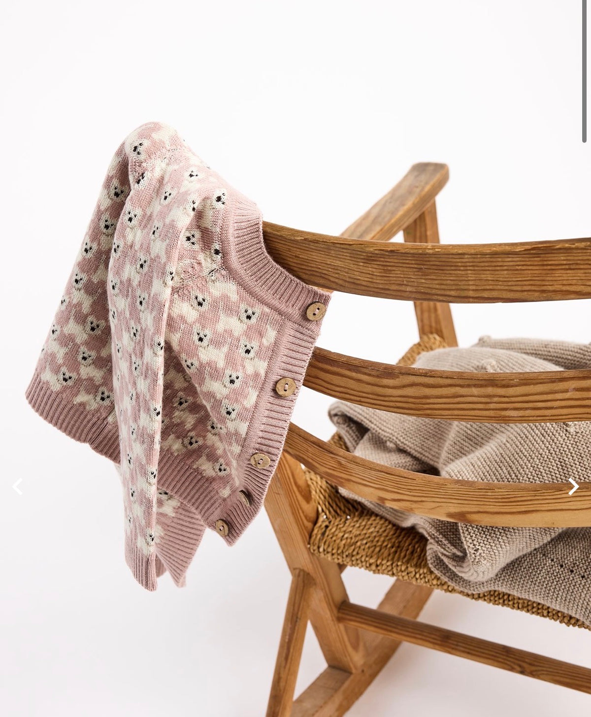 SMALLSTUFF - Cardigan - AO Dogs - Merino Wool - Rose