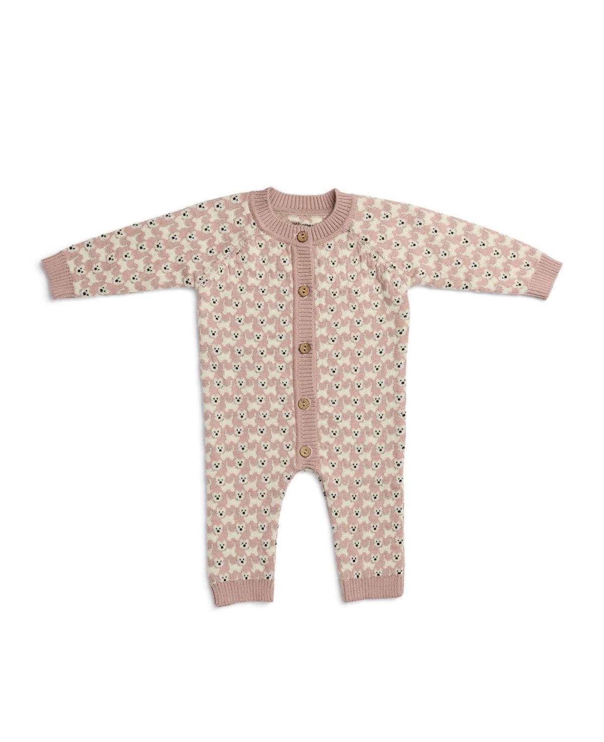 SMALLSTUFF - Jumpsuit  AO Dogs - Merino Wool - Rose