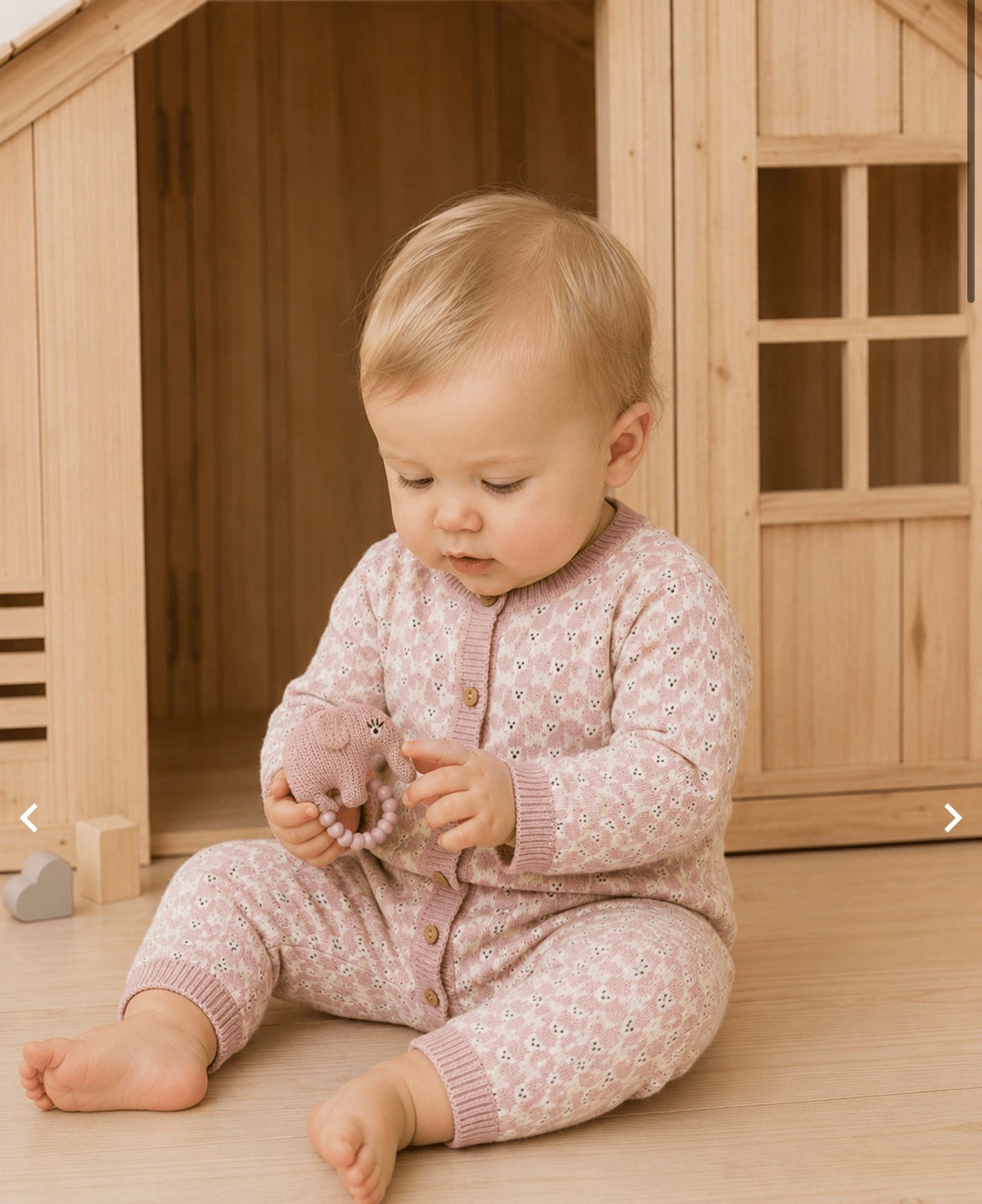 SMALLSTUFF - Jumpsuit  AO Dogs - Merino Wool - Rose