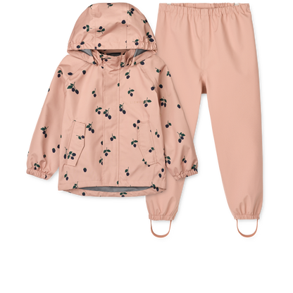 LIEWOOD - PEDIA RAINWEAR SET - BERRY/PALE TUSCANY