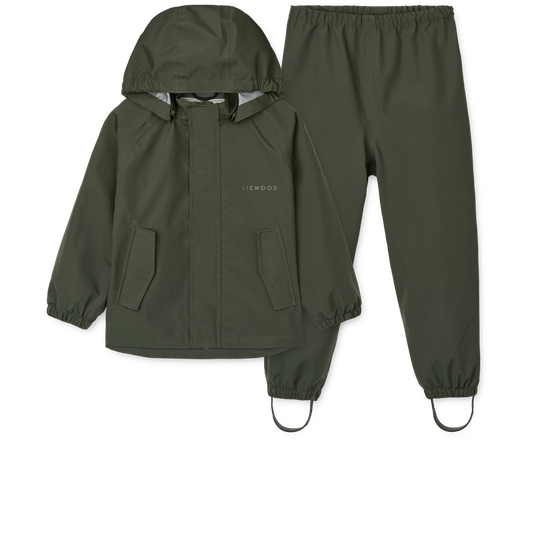 LIEWOOD - PEDIA RAINWEAR SET - HUNTER GREEN