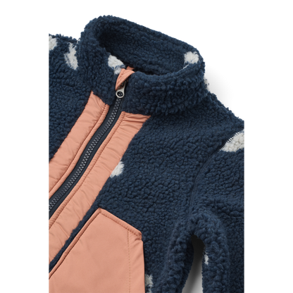 LIEWOOD - NOAM PILE JACKET - CHERRY BLOSSOM/CLASSIC NAVY