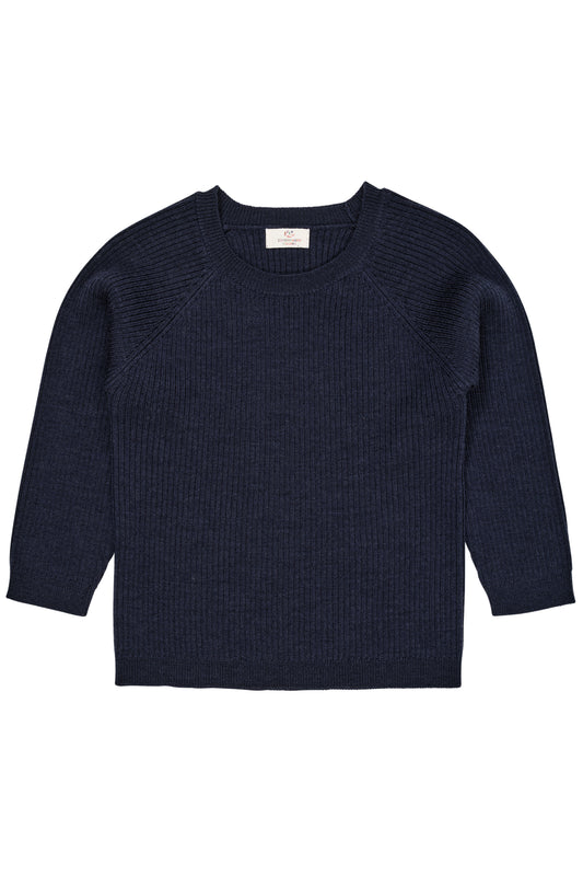 Copenhagen Colors Merino Classic Rib Blouse Navy