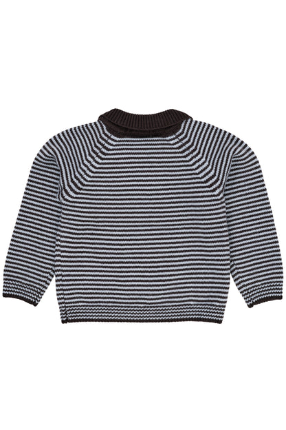 COPENHAGEN COLORS Merino Striped Blouse W. Collar