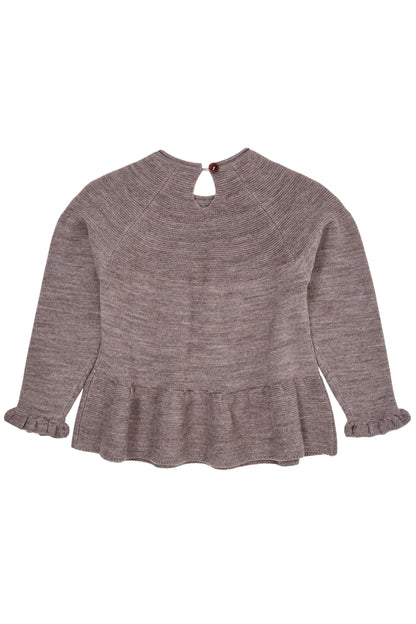 Copenhagen Colors Merino Knit blouse With Frill