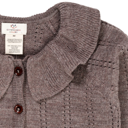 Copenhagen Colors Merino Pattern Cardigan With Collar