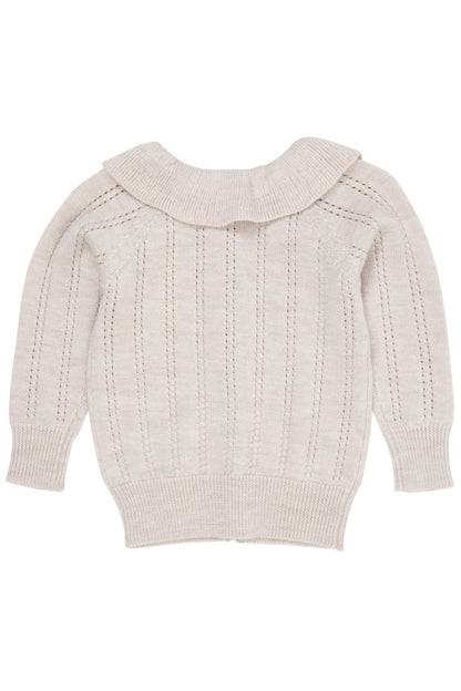 Copenhagen Colors Merino Pattern Cardigan With Collar