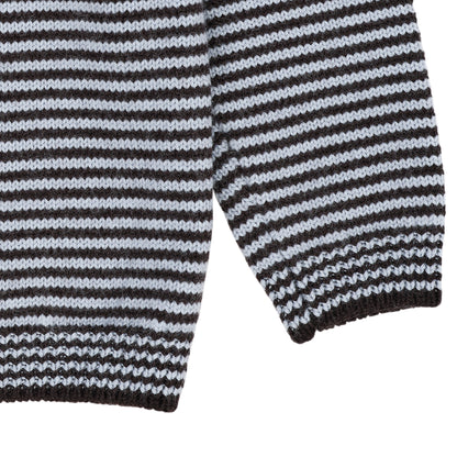 COPENHAGEN COLORS Merino Streifenbluse mit Kragen