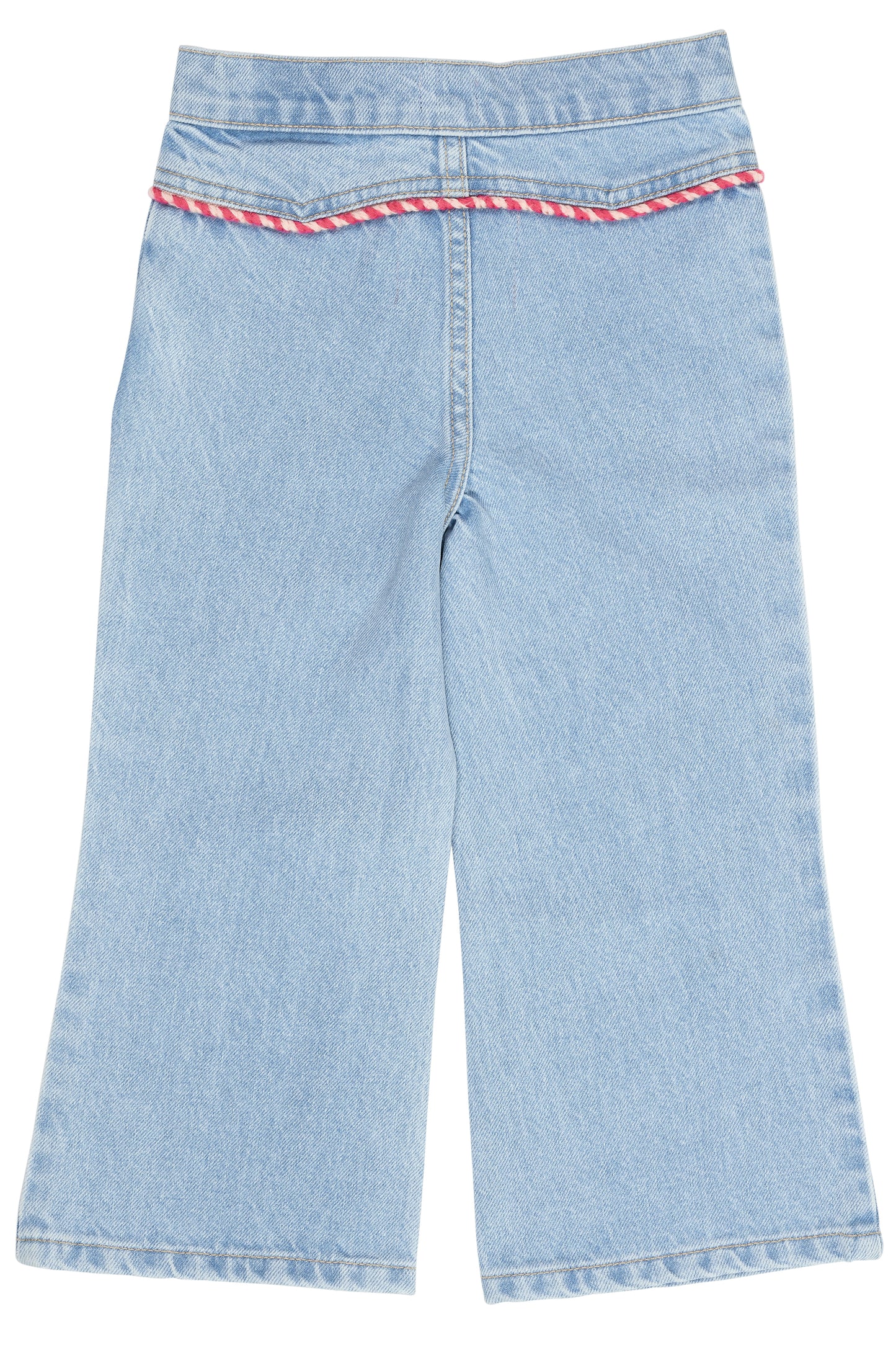 Copenhagen Colors Organic Denim Pants Wide Leg W. Rope Deco