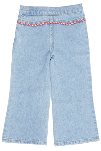 Copenhagen Colors Organic Denim Pants Wide Leg W. Rope Deco