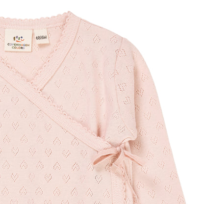 Copenhagen Colors Pointelle Heart Crossover Body LS