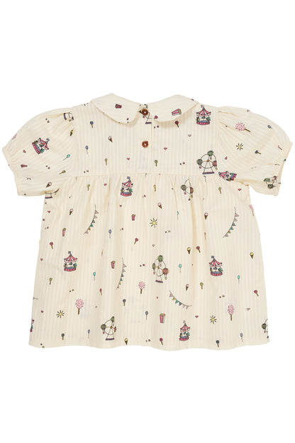 Copenhagen Colors Printed Blouse W. Collar Tivoli print