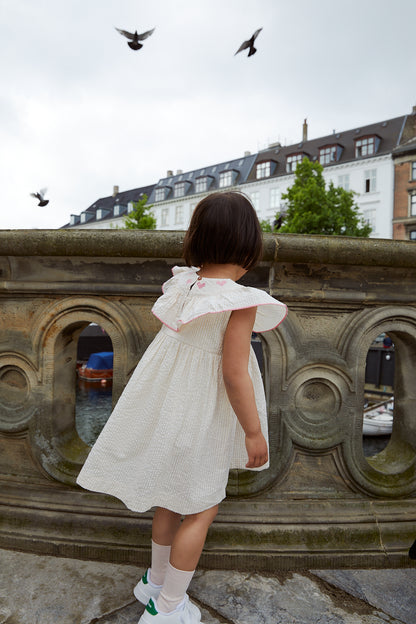 Copenhagen Colors Seersucker Dress W. Hearts