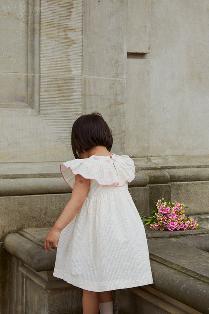 Copenhagen Colors Seersucker Dress W. Hearts