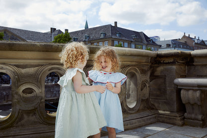 Copenhagen Colors Seersucker Dress W. Heart