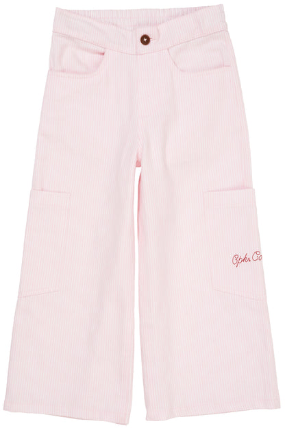 Copenhagen Colors Striped Wide Pants W. Pockets