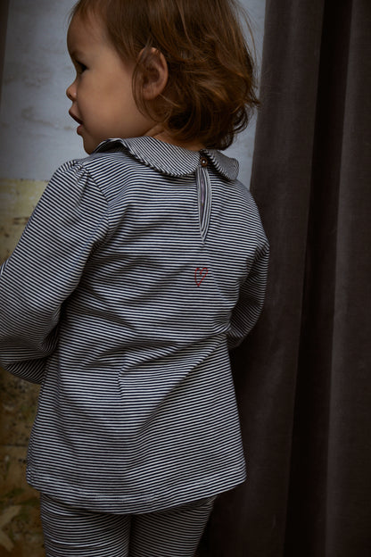 Copenhagen Colors Striped Blouse W. Collar LS