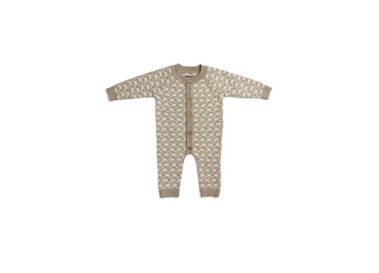SMALLSTUFF - Jumpsuit, AO Dogs - Merino wool - Nature Melange