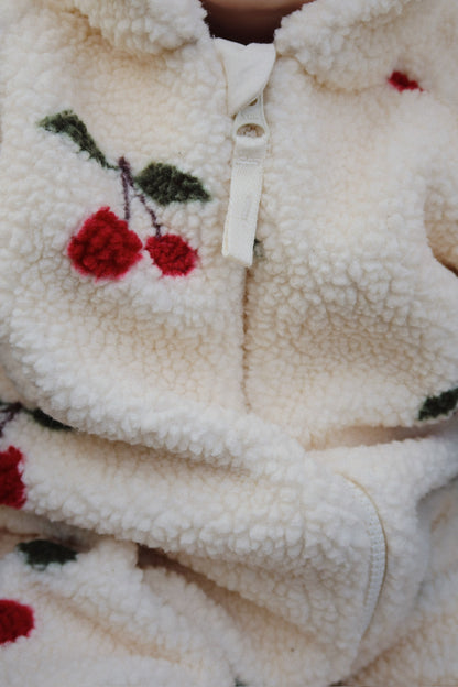 KONGES SLØJD - JODY TEDDY ONESIE - MA GRANDE CERISE