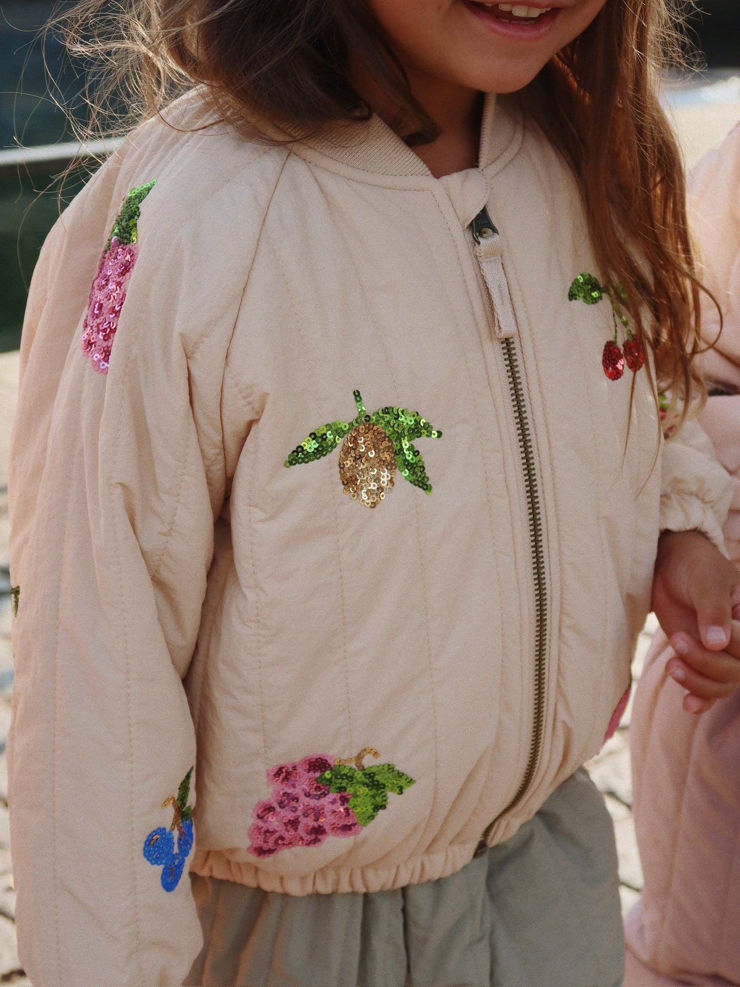 KONGES SLØJD - JUNO SEQUIN BOMBER JACKET - FRAPPÉ