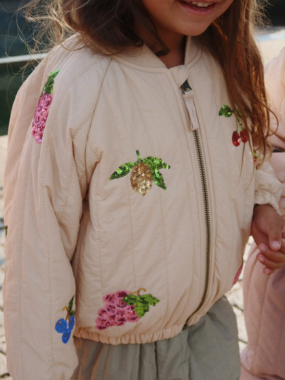 KONGES SLØJD - JUNO SEQUIN BOMBER JACKET - FRAPPÉ