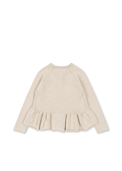 Konges sløjd Cabby Frill Cardigan Off White Melange