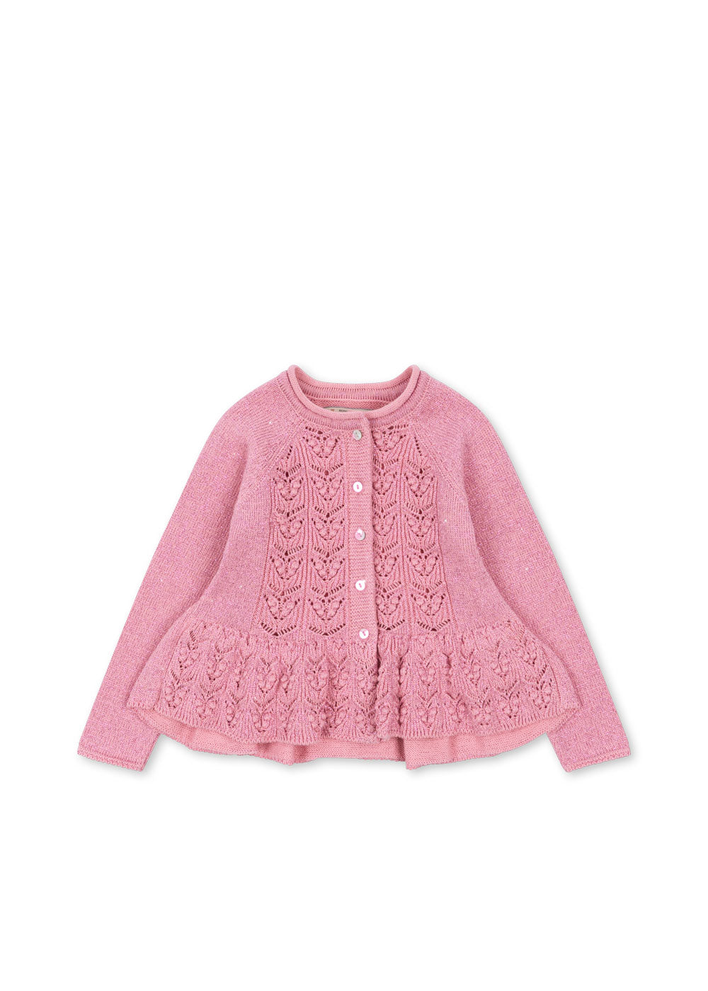 Konges Sløjd Cabby Frill Cardigan Powder Pink