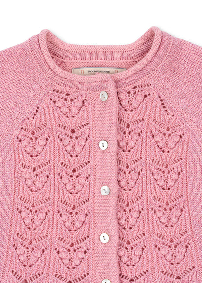 Konges Sløjd Cabby Frill Cardigan Powder Pink